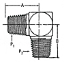 2085 External X External Pipe Elbow Adapter